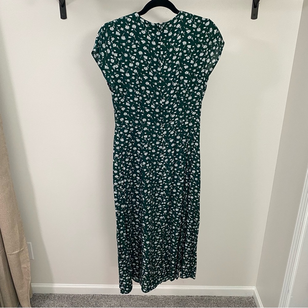 Bohme Green & White Floral Midi Length Dress - Picture 10 of 12